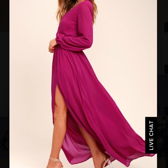 Water Lilies Magenta Dress 